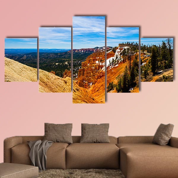 landscape view of the natural beauty of Bryce Canyon National Park in Utah Multi panel canvas wall art