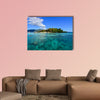 People swim in the sea at sunny day in Coron, Philippines multi panel canvas wall art