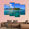 People swim in the sea at sunny day in Coron, Philippines multi panel canvas wall art