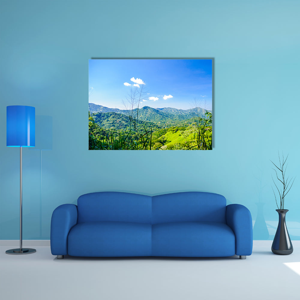 View on mountain landscape by Minca in Colombia Multi Panel Canvas Wall Art