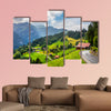 Beautiful outdoor scene in Swiss Alps, Bernese Oberland in the canton of Bern, Switzerland, Europe Multi panel canvas wall art