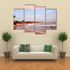 Palm trees on one of the beaches of somone, in the coastal region of Mbour, Senegal Multi Panel Canvas Wall Art