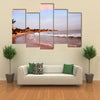 Palm trees on one of the beaches of somone, in the coastal region of Mbour, Senegal Multi Panel Canvas Wall Art