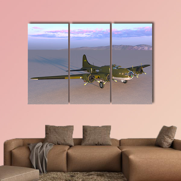 Propeller fighter multi panel canvas wall art