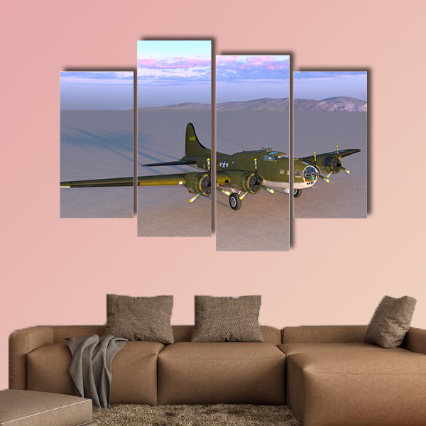 Propeller fighter multi panel canvas wall art
