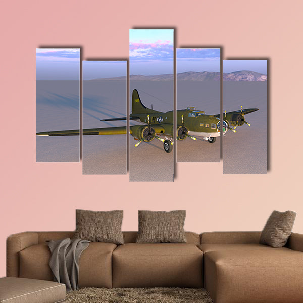 Propeller fighter multi panel canvas wall art