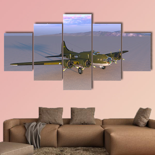 Propeller fighter multi panel canvas wall art