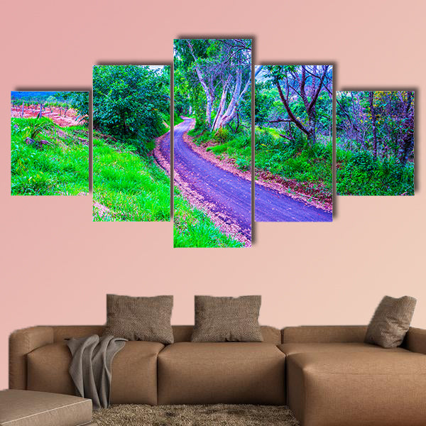 Road on mountain, Thailand multi panel canvas wall art