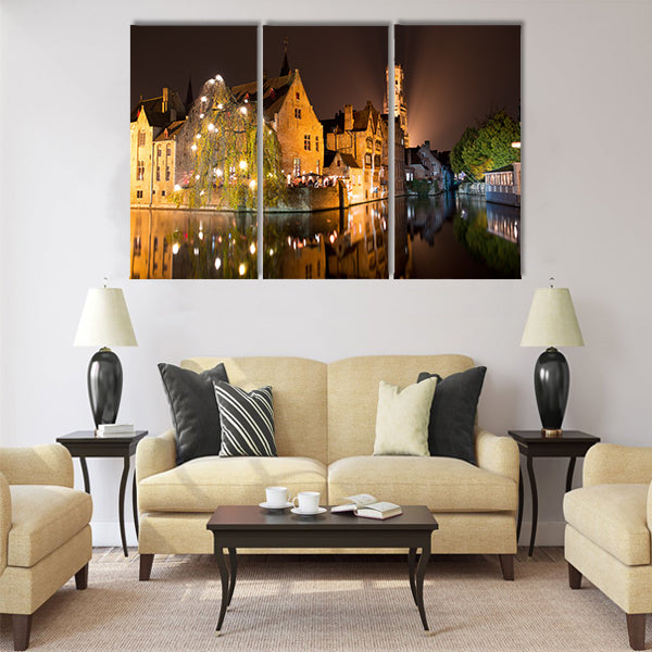 Historic Medieval City of Bruges Multi panel canvas wall art