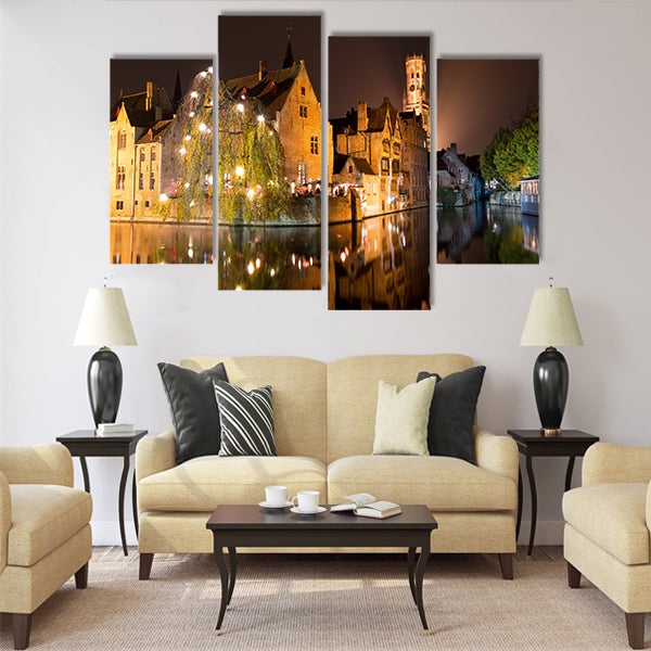 Historic Medieval City of Bruges Multi panel canvas wall art