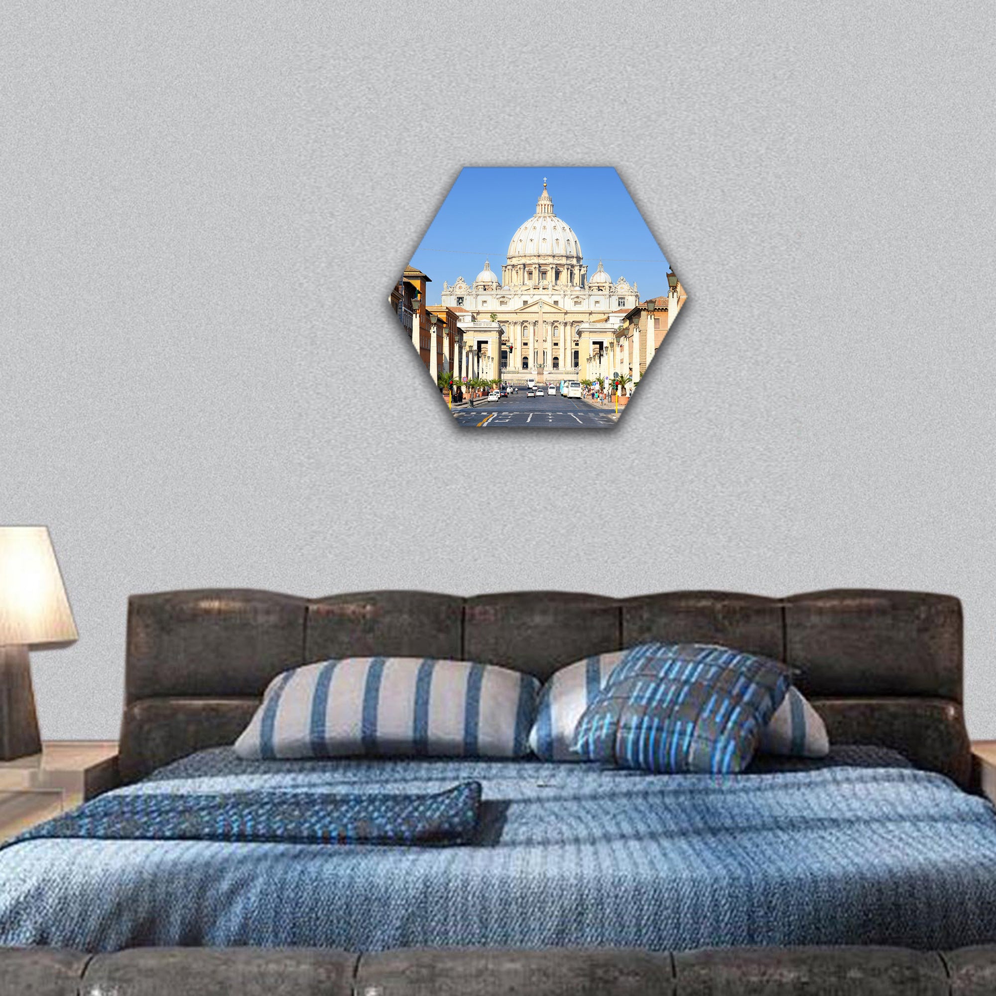 Basilica di San Pietro, Vatican City, Rome, Italy hexagonal canvas wall art