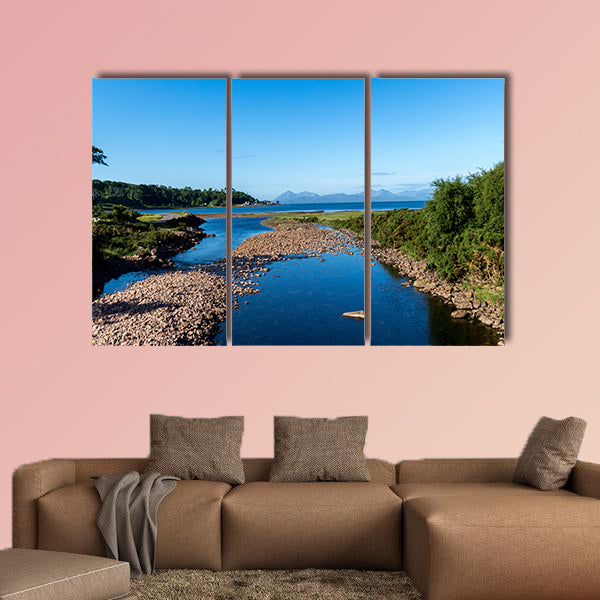 Beautiful Scottish Lake in the Highlands Multi panel canvas wall art