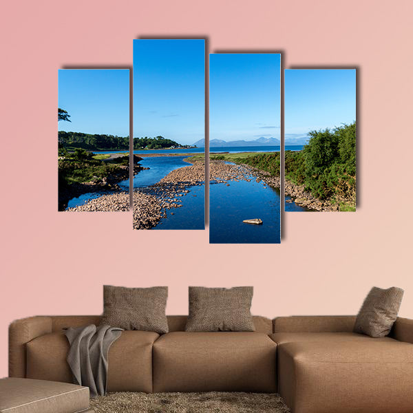 Beautiful Scottish Lake in the Highlands multi panel canvas wall art