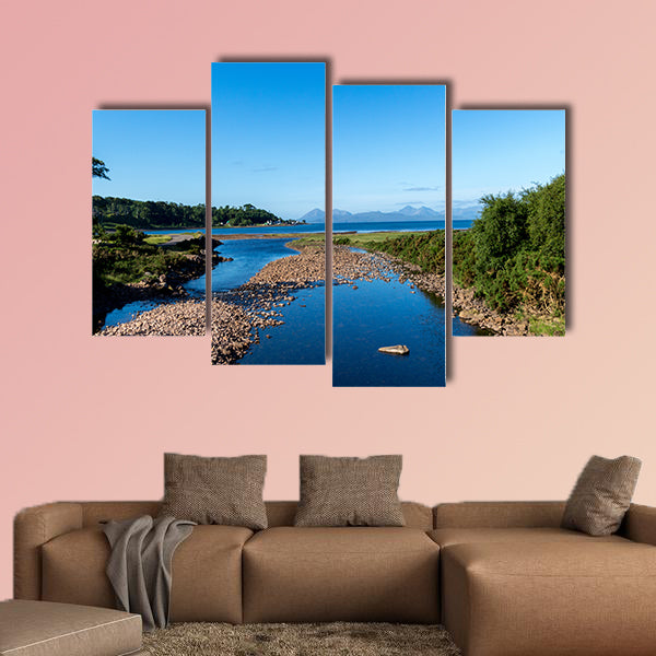 Beautiful Scottish Lake in the Highlands Multi panel canvas wall art