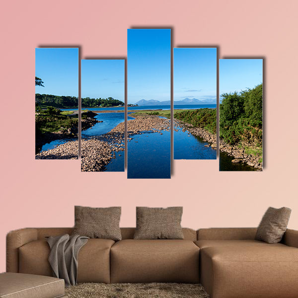 Beautiful Scottish Lake in the Highlands multi panel canvas wall art