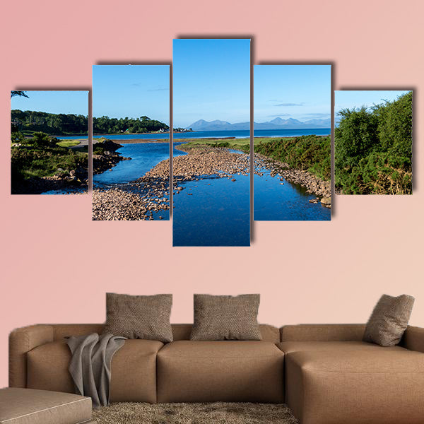 Beautiful Scottish Lake in the Highlands multi panel canvas wall art