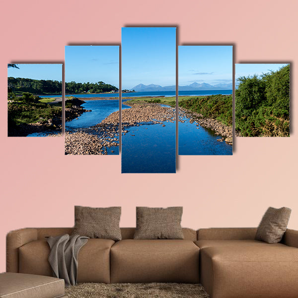 Beautiful Scottish Lake in the Highlands Multi panel canvas wall art