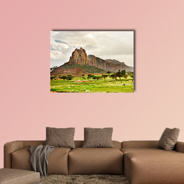 Landscape shot in Tigray province, Ethiopia, Africa Multi panel canvas wall art