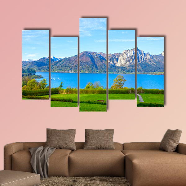 Beautiful landscape with Alps, Salzburger Land, Austria multi panel canvas wall art