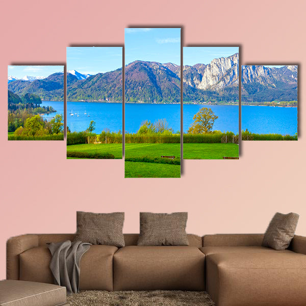 Beautiful landscape with Alps, Salzburger Land, Austria multi panel canvas wall art