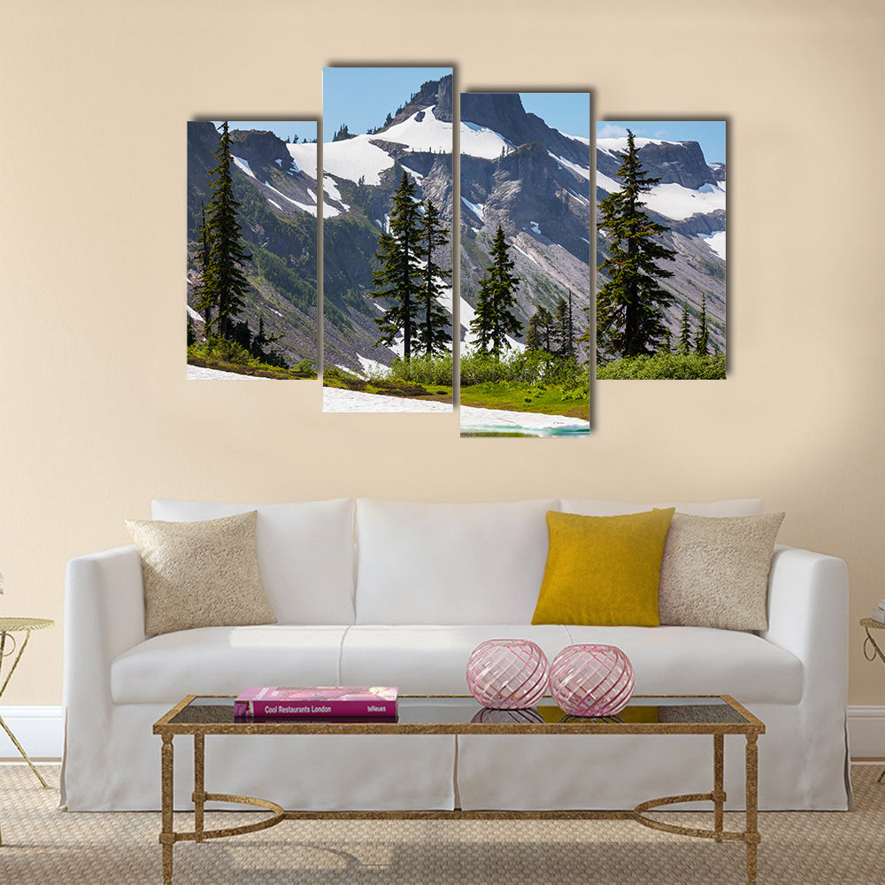 view of Mt. Baker recreation area, Washington, USA multi panel canvas wall art
