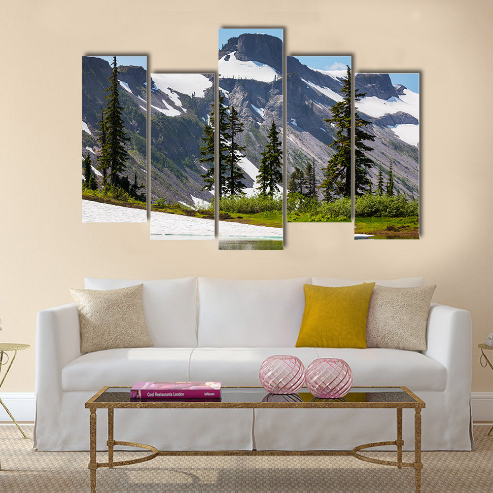 view of Mt. Baker recreation area, Washington, USA multi panel canvas wall art