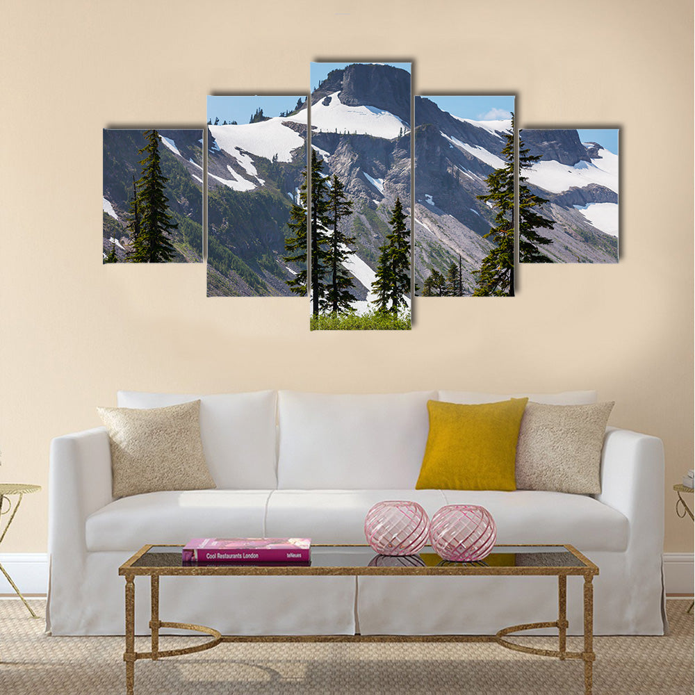 view of Mt. Baker recreation area, Washington, USA multi panel canvas wall art