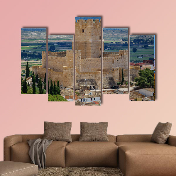Villena Castle in Costa Blanca Alicante Spain multi panel canvas wall art