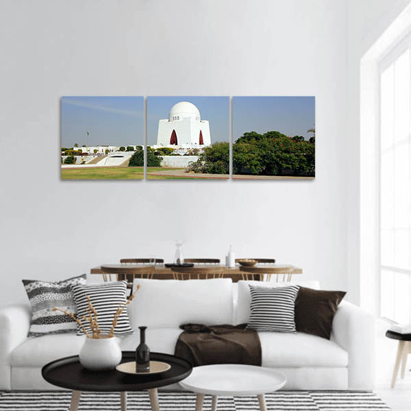 Beautiful View of Mazar-e-quaid panoramic canvas wall art