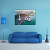 Arial view of Malacca Straits Mosque during sunset multi panel canvas wall art