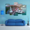 Arial view of Malacca Straits Mosque during sunset multi panel canvas wall art