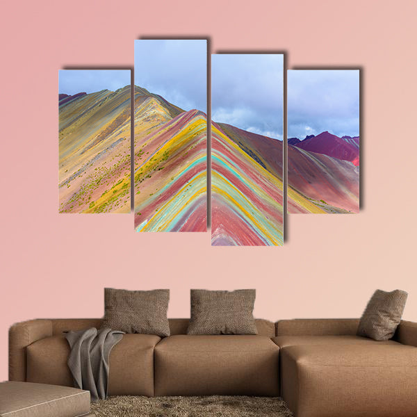 Vinicunca or Rainbow Mountain, Pitumarca-Peru multi panel canvas wall art