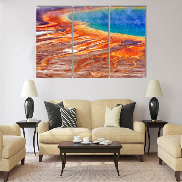 The Grand Prismatic Spring Multi panel canvas wall art