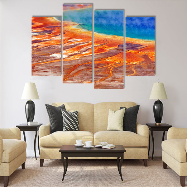 The Grand Prismatic Spring Multi panel canvas wall art