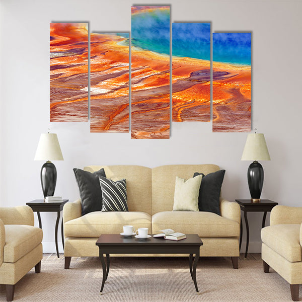 The Grand Prismatic Spring Multi panel canvas wall art