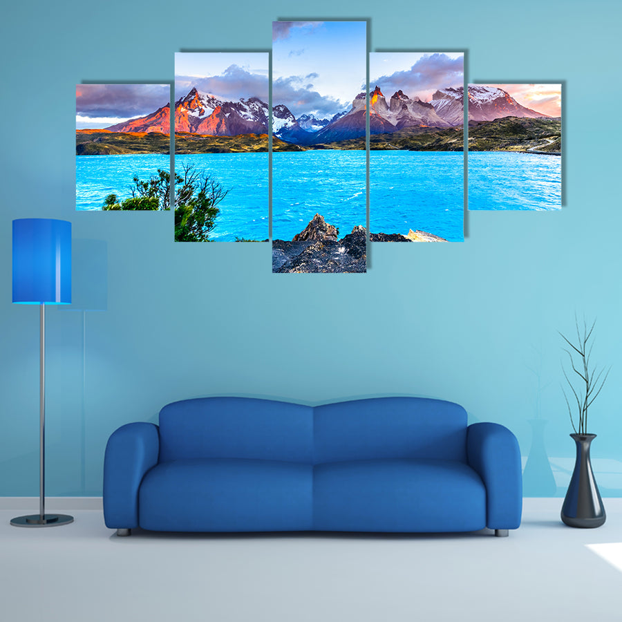 Torres del Paine, Patagonia, Chile multi panel canvas wall art
