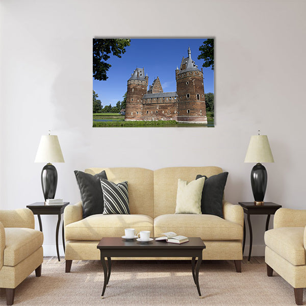 Beersel Castle in Brussels, Belgium Multi panel canvas wall art
