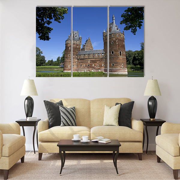Beersel Castle in Brussels, Belgium Multi panel canvas wall art