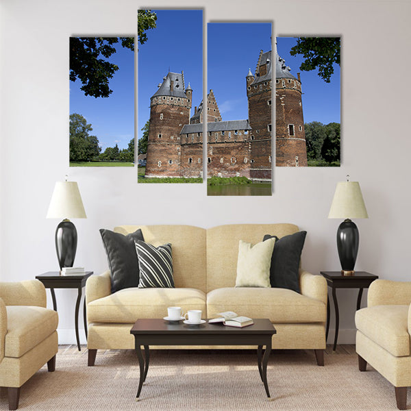 Beersel Castle in Brussels, Belgium Multi panel canvas wall art