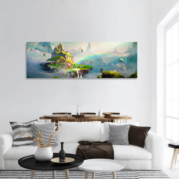 Chinese style fantasy scenes panoramic canvas wall art