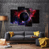 When Earth Is Viewed In Space And Galaxy Multi Panel Canvas Wall Art