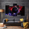 When Earth Is Viewed In Space And Galaxy Multi Panel Canvas Wall Art