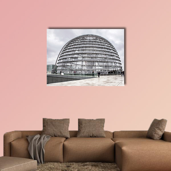 Reichstag dome on April 7, 2017 in Berlin multi panel canvas wall art