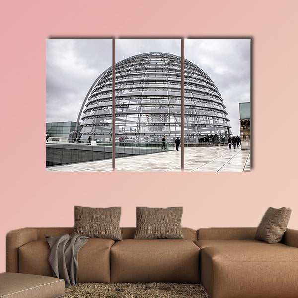 Reichstag dome on April 7, 2017 in Berlin multi panel canvas wall art