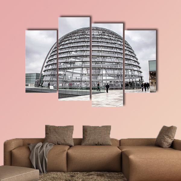 Reichstag dome on April 7, 2017 in Berlin multi panel canvas wall art
