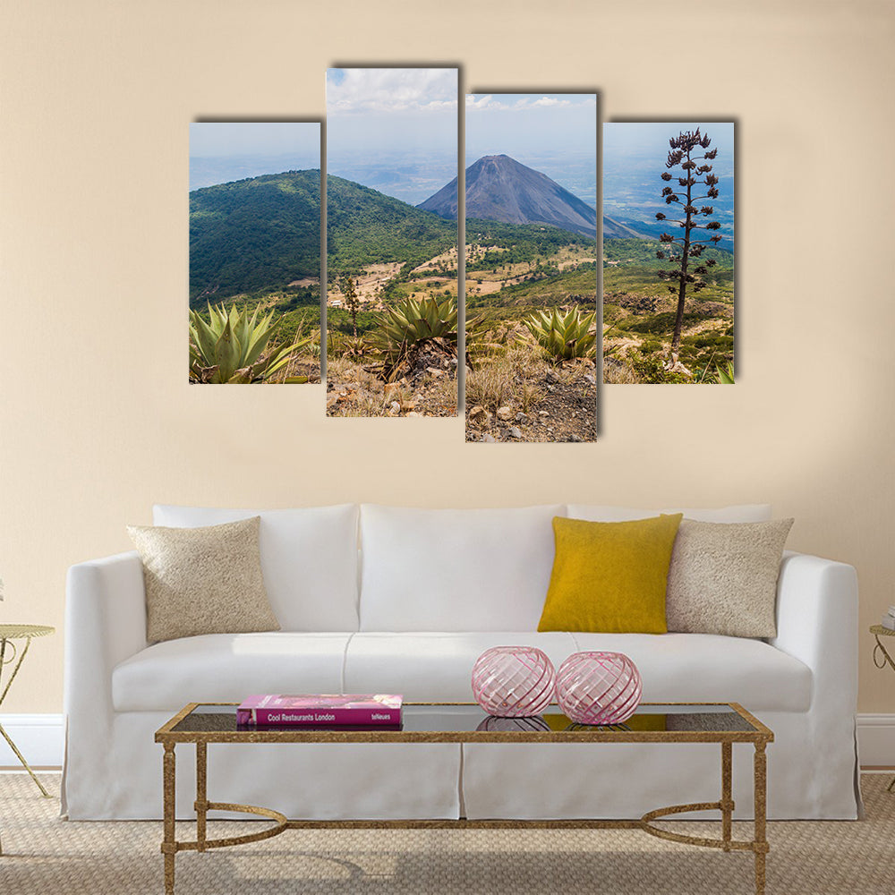 Cerro Verde volcano (left), Izalco volcano (right), El Salvador Multi Panel Canvas Wall Art