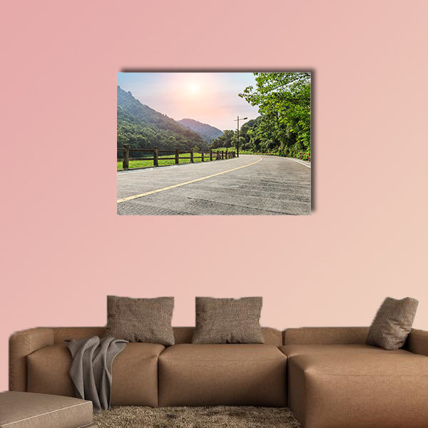 Road in the mountains multi panel canvas wall art