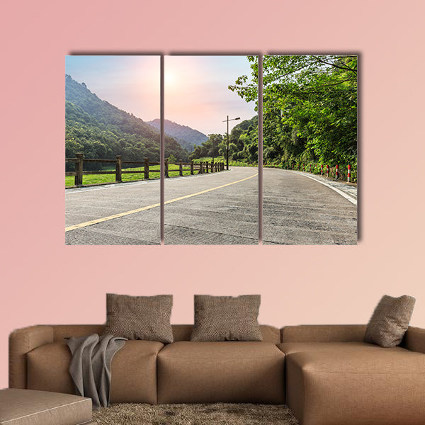 Road in the mountains multi panel canvas wall art