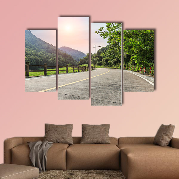 Road in the mountains multi panel canvas wall art