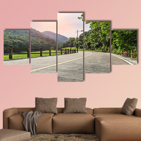 Road in the mountains multi panel canvas wall art